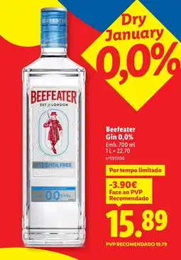 Lidl Beefeater Gin 0,0% promoção