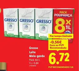 Lidl Gresso Leite Meio-gordo promoção