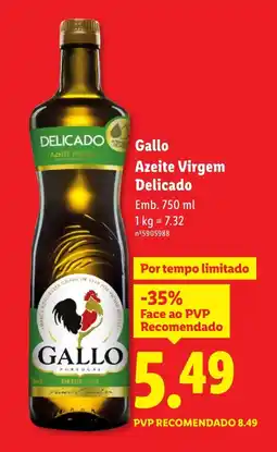 Lidl Gallo Azeite Virgem Delicado promoção