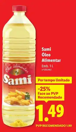 Lidl Sami Óleo Alimentar promoção