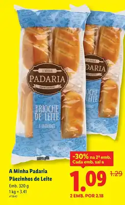 Lidl A Minha Padaria Pãezinhos de Leite promoção