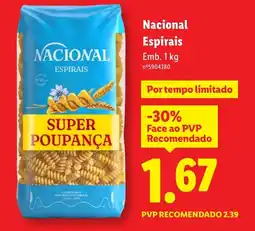 Lidl Nacional Espirais promoção