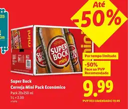 Lidl Super Bock Cerveja Mini Pack Económico promoção