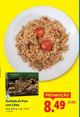 Lidl Desfiado de Pato com Calda promoção