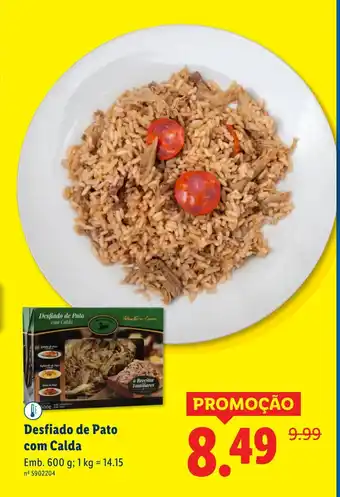 Lidl Desfiado de Pato com Calda promoção