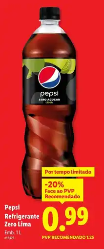 Lidl Pepsi Refrigerante Zero Lima promoção
