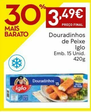 Amanhecer Palitos de peixe iglo promoção