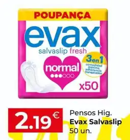 Miranda Supermercados Pensos Hig. Evax Salvaslip promoção