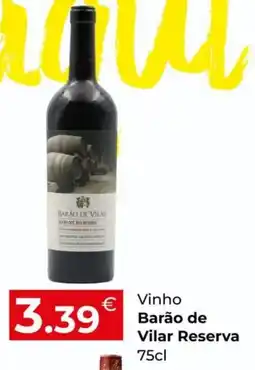Miranda Supermercados Vinho Barão de Vilar Reserva promoção