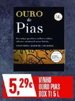 Miranda Supermercados Vinho ouro pias box promoção