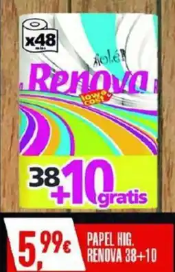 Miranda Supermercados Papel hig renova 38+10 promoção