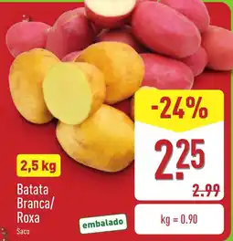 ALDI Batata Branca/ Roxa promoção
