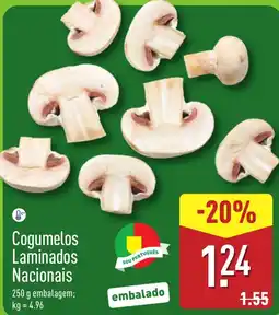 ALDI Cogumelos Laminados Nacionais promoção