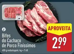 ALDI Bifes do Cachaco de Porco Finíssimos promoção