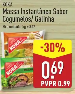 ALDI KOKA Massa Instantânea Sabor Cogumelos/ Galinha promoção