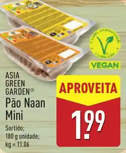 ALDI ASIA GREEN GARDEN Pão Naan Mini promoção