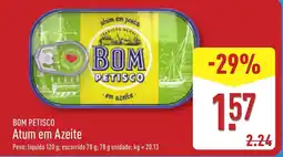 ALDI BOM PETISCO Atum em Azeite promoção
