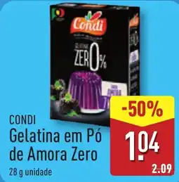 ALDI CONDI Gelatina em Pó de Amora Zero promoção