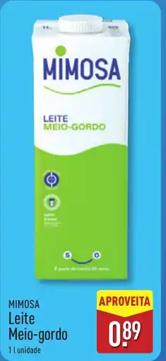 ALDI MIMOSA Leite Meio-gordo promoção