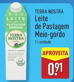 ALDI TERRA NOSTRA Leite de Pastagem Meio-gordo promoção