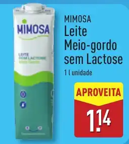 ALDI MIMOSA Leite Meio-gordo sem Lactose promoção