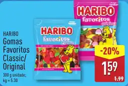 ALDI HARIBO Gomas Favoritos Classic/ Original promoção