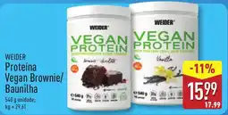 ALDI WEIDER Proteína Vegan Brownie/ Baunilha promoção