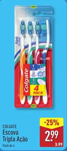 ALDI COLGATE Escova Tripla Ação promoção