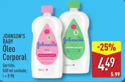 ALDI JOHNSON'S BABY Óleo Corporal promoção