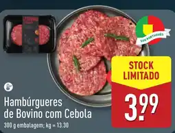 ALDI Hambúrgueres de Bovino com Cebola promoção