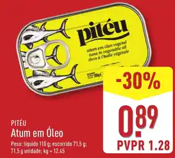 ALDI PITÉU Atum em Óleo promoção