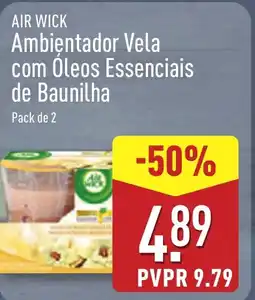 ALDI AIR WICK Ambientador Vela com Oleos Essenciais de Baunilha promoção