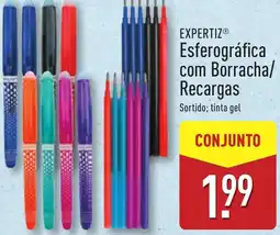 ALDI EXPERTIZ Esferográfica com Borracha/ Recargas promoção