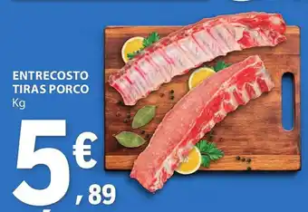 Entrecosto tiras porco