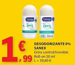 E.Leclerc Desodorizante 0% sanex promoção
