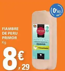 E.Leclerc Fiambre de peru primor promoção