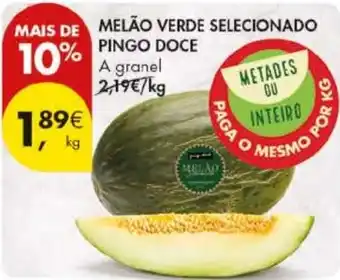 Melão verde selecionado pingo doce a granel