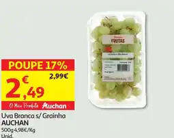 Minipreço Uva Branca s/Grainha AUCHAN promoção
