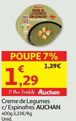 Minipreço Creme de Legumes c/Espinafres AUCHAN promoção