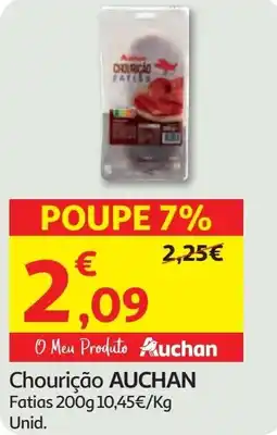 Minipreço Chourição AUCHAN Fatias promoção