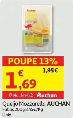 Minipreço Queijo Mozzarella AUCHAN Fatias promoção