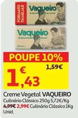 Minipreço Creme Vegetal VAQUEIRO Culinário Clássico promoção