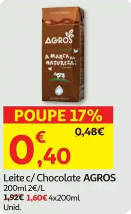 Minipreço Leite c/Chocolate AGROS promoção