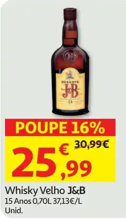 Minipreço Whisky Velho J&B 15 Anos promoção