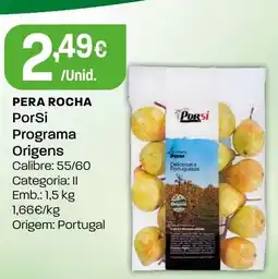 Intermarché Pera rocha PorSi Programa Origens promoção