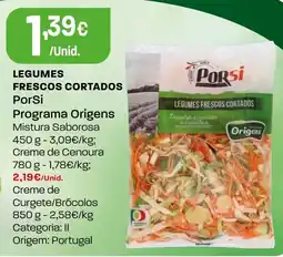 Intermarché Legumes frescos cortados PorSi Programa Origens promoção