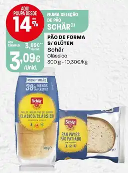 Intermarché Pão de forma s/gluten Schär promoção