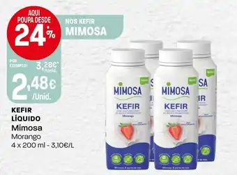 Intermarché Kefir líquido Mimosa promoção