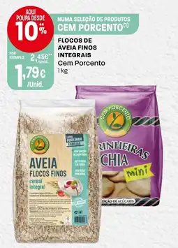 Intermarché Flocos de aveia finos integrais Cem Porcento promoção