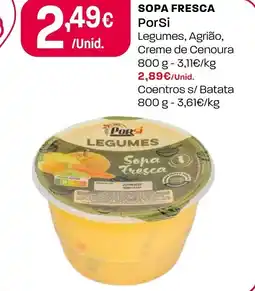 Intermarché Sopa fresca porsi promoção